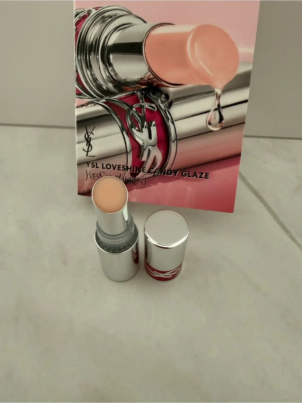 2 pcs Yves Saint Laurent (YSL) Pink Lip Glaze Balm - Sheer Pink Shine